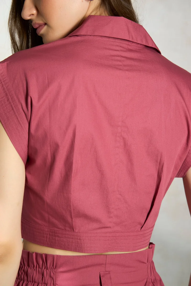 فيرجيو Cotton Cropped Daywear Shirts for Women