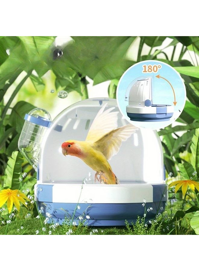 حاملة الطيور المحمولة باللون الأخضر الطحلبي مع أقفال أمان التهوية للسفر في الهواء الطلق - Image 4