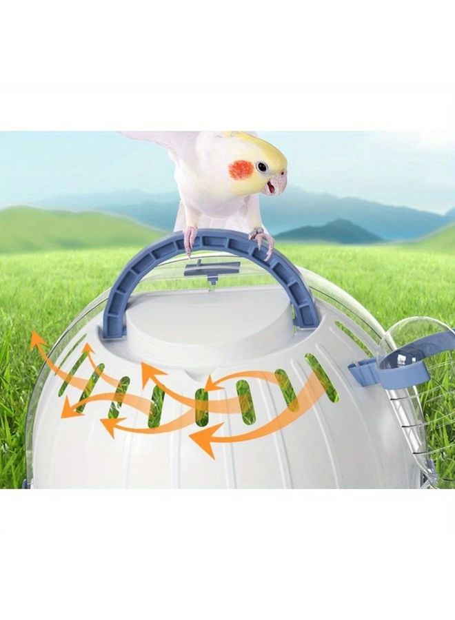 حاملة الطيور المحمولة باللون الأخضر الطحلبي مع أقفال أمان التهوية للسفر في الهواء الطلق - Image 3