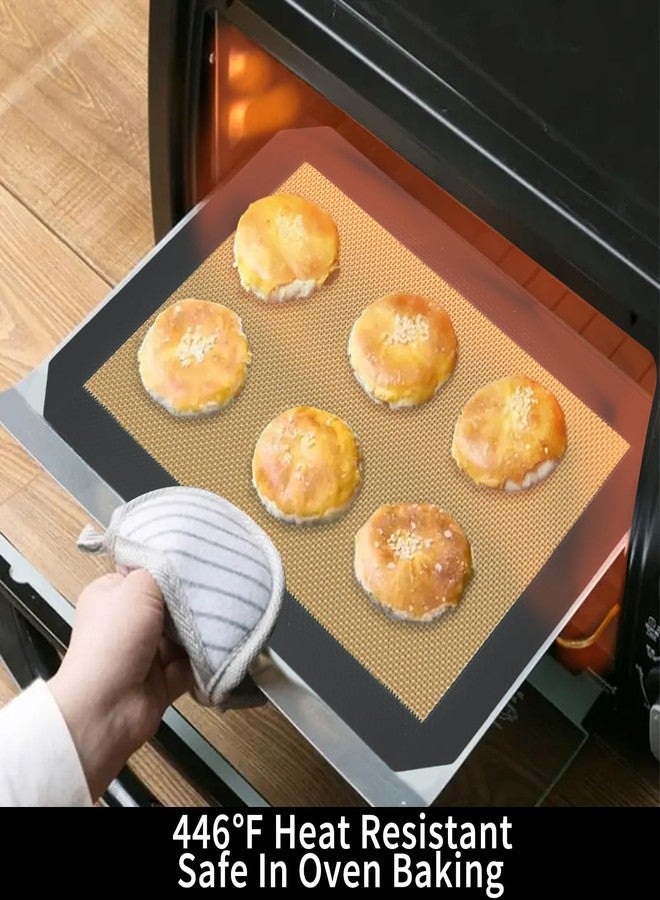 VCHOMY Small Silicone Baking Mats, Set of 4,11-4/5x8-1/4 Inch Quarter Sheet Size, Non Stick, BPA Free, 1/4 Baking Sheet Pan Liner for Cookies, Macaron, Bread, Pastry, Toaster (Grey) - Image 4