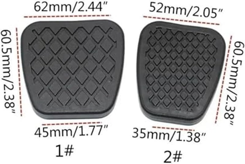 Wivplex Rubber Clutch-Brake Pedal Pads for Civic - Image 3