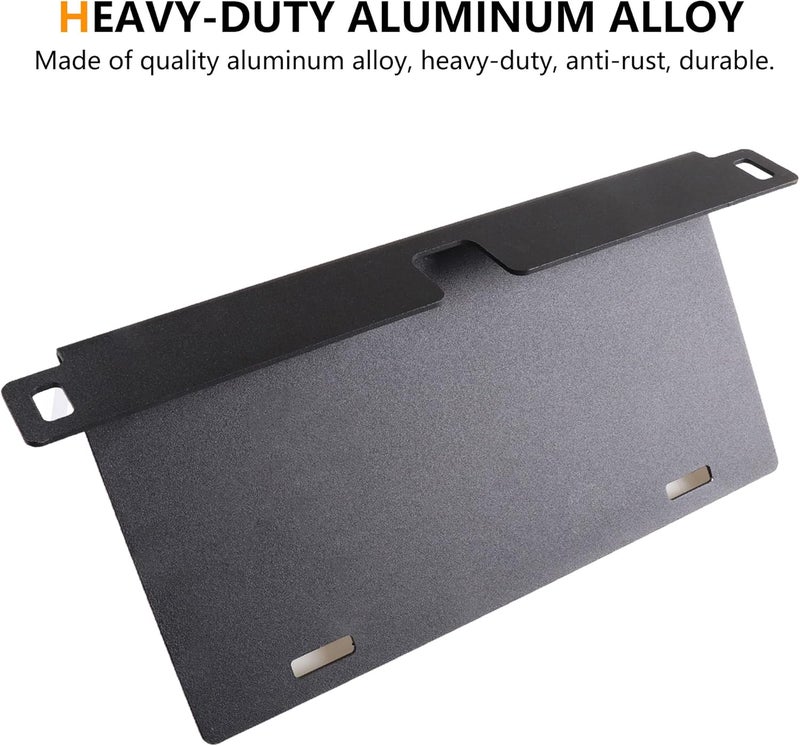 RERPRO Front License Plate Frame for 2021-2022 Ford Bronco - Heavy-Duty Aluminum Alloy Mounting Bracket, Black - Image 3