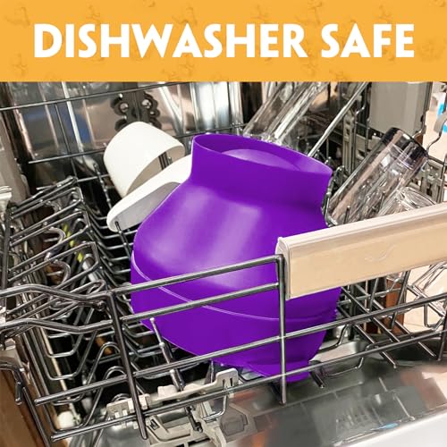KORCCI The Original Korcci Microwaveable Silicone Popcorn Popper, Microwave Popcorn Popper, Collapsible Microwave Popcorn Maker Bowl, No Oil Needed, Use In Microwave, Dishwasher Safe (Purple) - Image 5