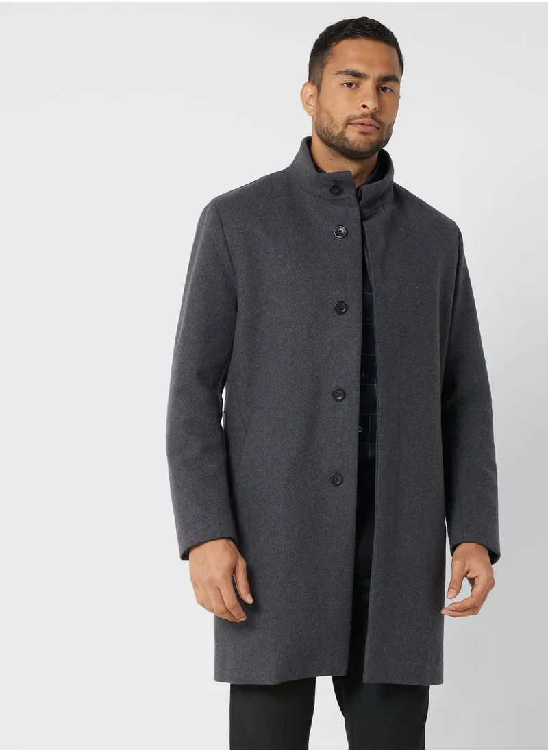 مانجو مان Essential Funnel Neck Coat
