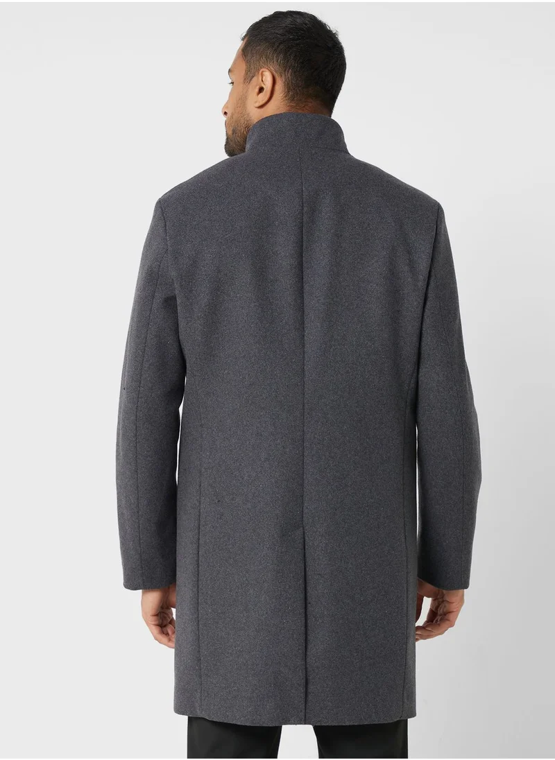 مانجو مان Essential Funnel Neck Coat
