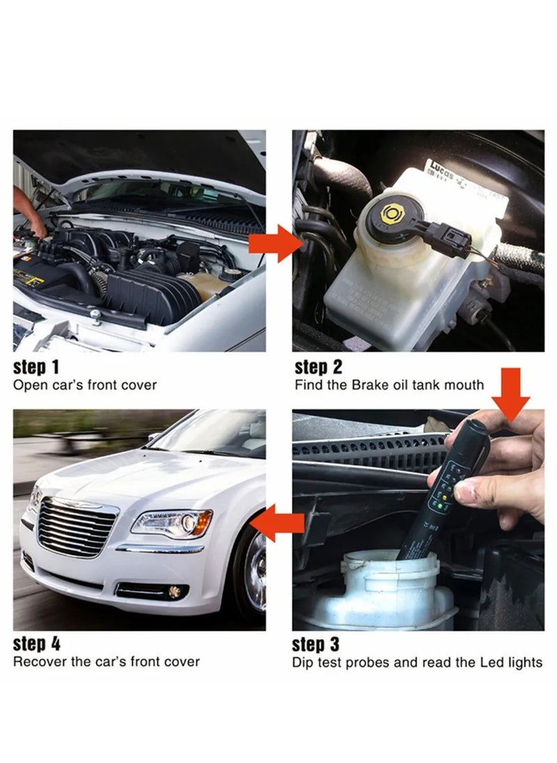 Generic - Automotive Brake Fluid Brake Oil Testing Pen Vehicle Brake Fluid Tester Oil Quality Test Display Testing Tools With Liquid LED - Image 1
