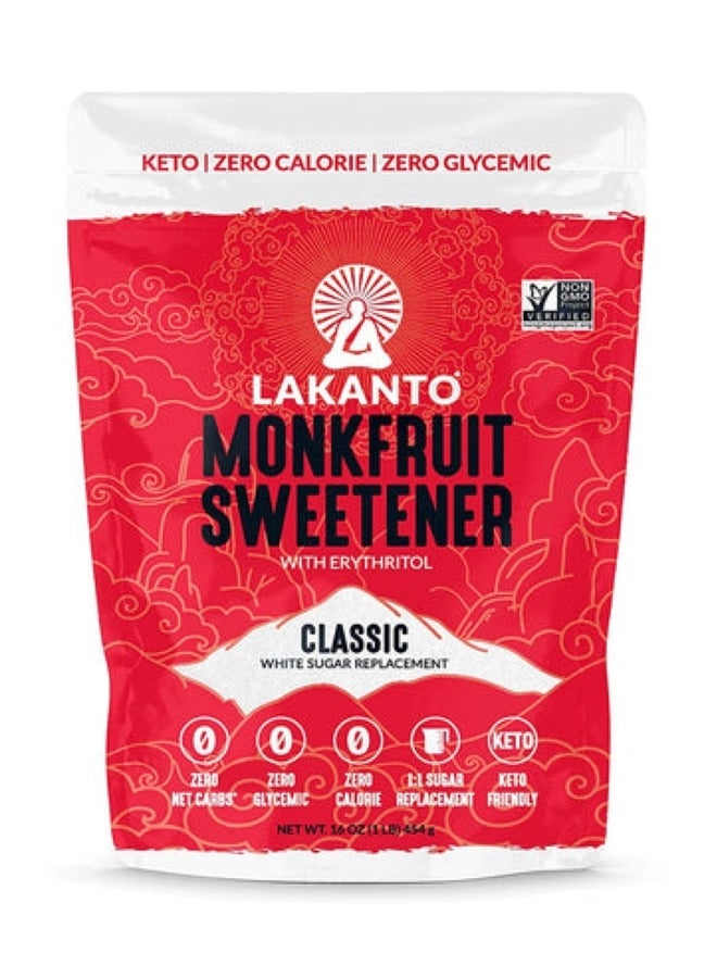 LAKANTO Classic Monkfruit And Erythritol Sweetener White Sugar Replacement 454 G - Image 2