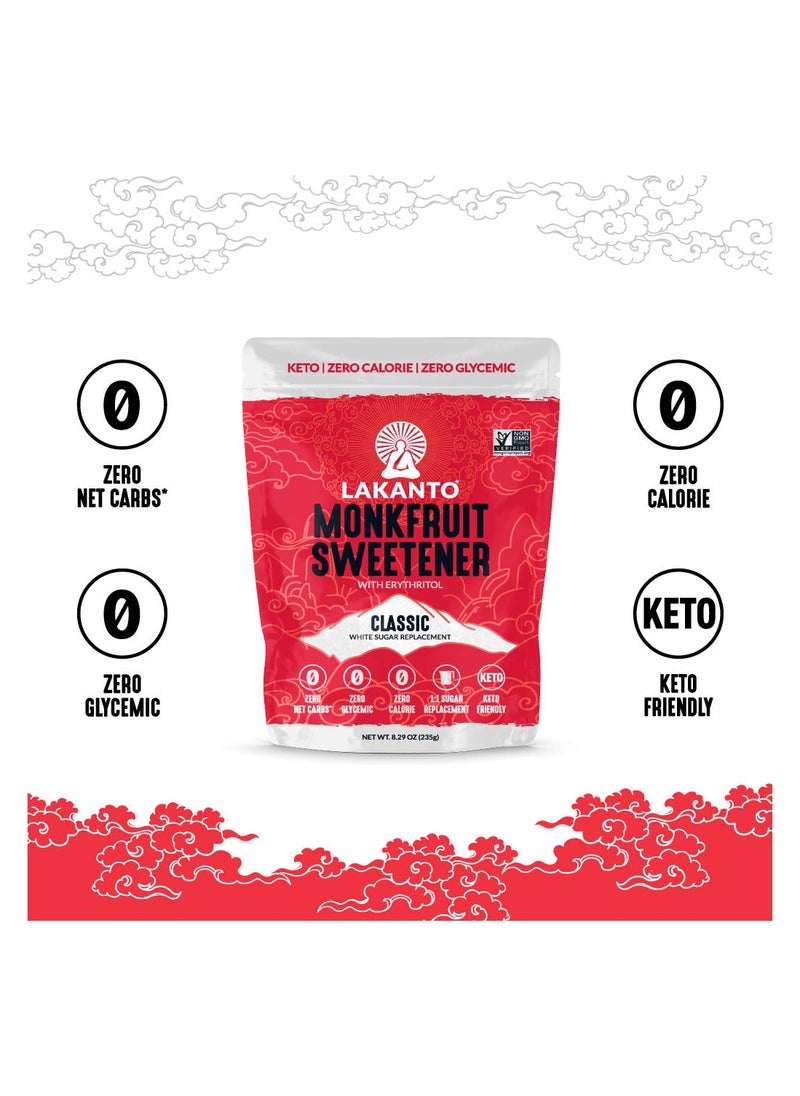 Classic Monkfruit And Erythritol Sweetener White Sugar Replacement