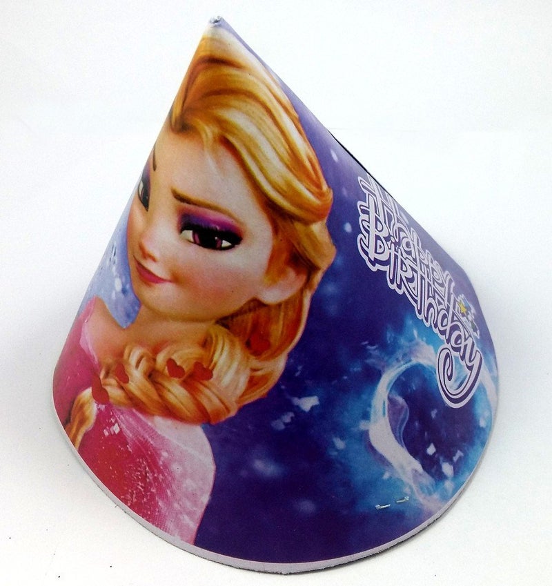 Evisha Cartoon Character Small Size 20 Printed Paper Birthday/Theme Party caps/Hats - Pack of 20 - Image 3