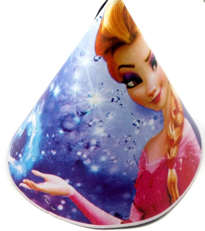 Evisha Cartoon Character Small Size 20 Printed Paper Birthday/Theme Party caps/Hats - Pack of 20 - Image 2