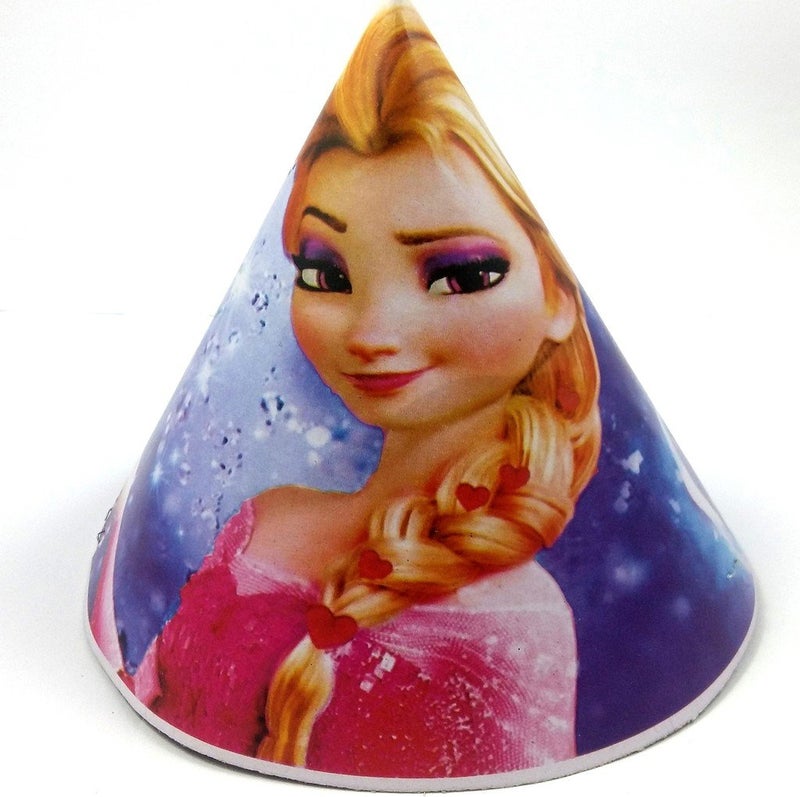 Evisha Cartoon Character Small Size 20 Printed Paper Birthday/Theme Party caps/Hats - Pack of 20 - Image 5