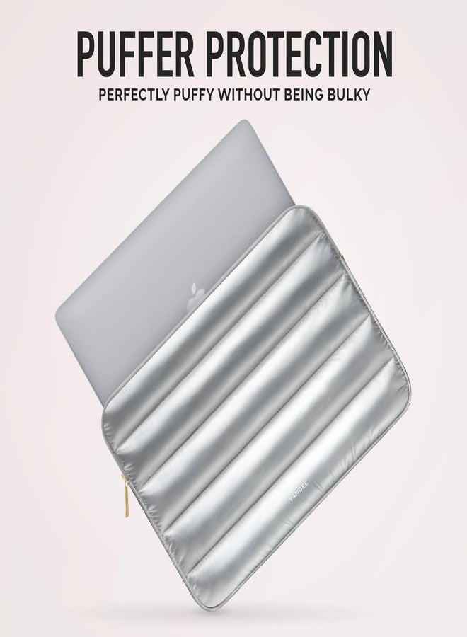 VANDEL - The Original Puffy Laptop Sleeve 13-14 Inch. White Laptop Sleeve for Women. Carrying Case Cover MacBook Pro 14 in, MacBook Air 13 Inch, iPad Pro 12.9, Dell, Asus, HP - Image 2