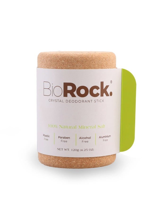 BioRock. Crystal Natural Deodorant Stone - Unscented Plastic and Aluminum Free Salt Deodorant Stick for Women & Men Eco-Friendly, Sustainable, Zero Waste 4.25 oz - Image 1