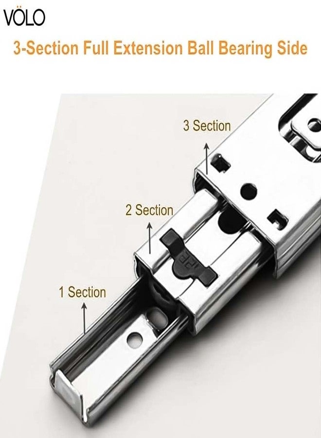 Volo Stainless Steel Heavy Duty Telescopic Slide/Drawer Channel (Silver) (18 Inch) - Image 2