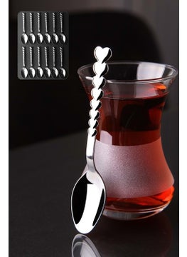 Doğuş Mutfak Doğuş Kitchen Heart Stainless Steel Teaspoon Set 6 Pieces 