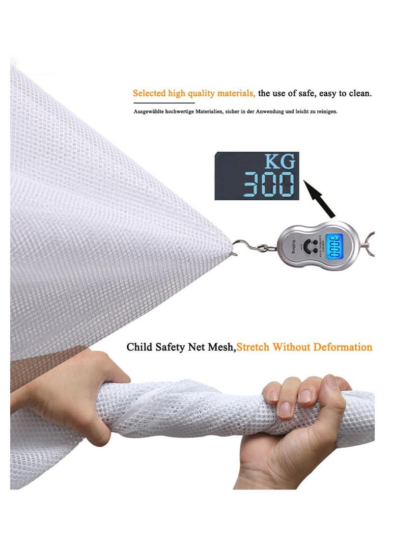 SYOSI - Child Safety Net Mesh, Baby Balcony and Stairway Safety Net with Pattern, Balcony and Stairway Railing Fence Mesh Protection Net for Kids and Pets(78.74 x 35.43 in) - Image 1