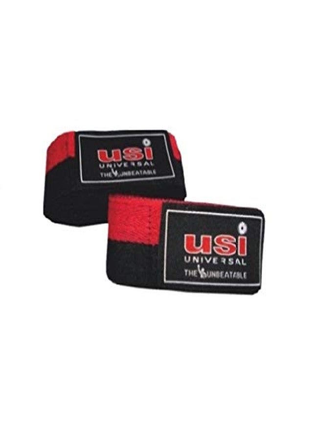 USI Amateur Leather Boxing Gloves with Hand Wrap Pair for Hard Punch Bagwork (12OZ, RED) - Image 4