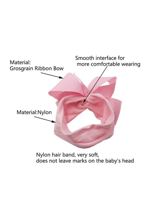 CELLOT 16 Colors Baby Bow Wide Turban Headbands Girls Big 6 Inches Hair Bows Head Wraps Newborn Infants Toddlers Hairbands - Image 3