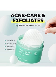Glam Up Glam Up AHA PHA Trouble Care Toner pads | Calming, Exfoliating, Pore Cleansing Korean Skincare Toner Pads for Sensitive Skin | Vegan Bamboo Cotton Face Gauze 65 Pads  - Image 2