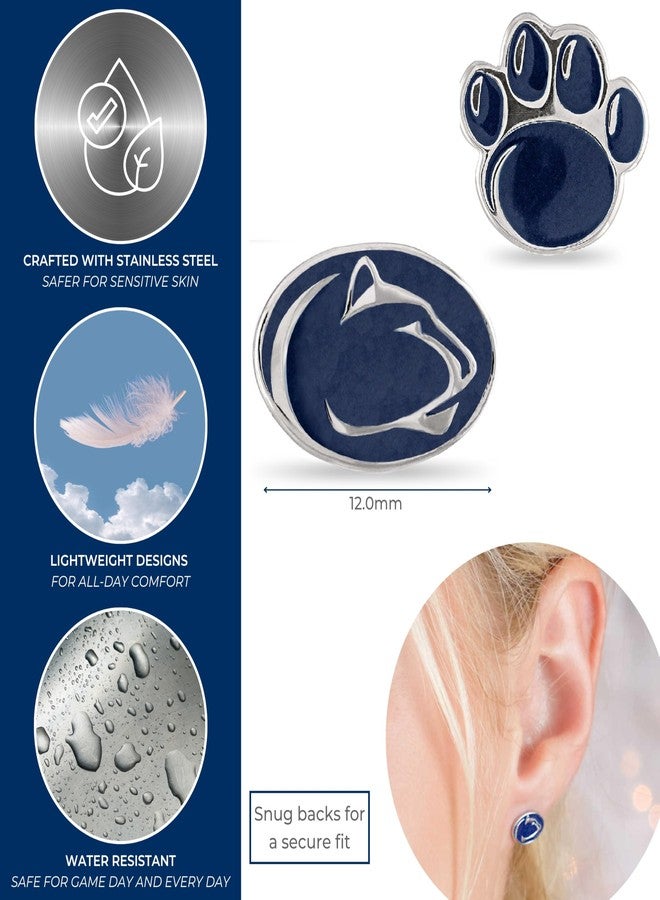 Stone Armory Earrings for Pennsylvania State University Jewelry Gifts for Women, Graduation - Stainless Steel Skin-Friendly Penn State Nittany Lions stud earrings - Image 2