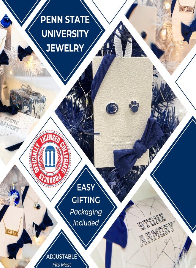 Stone Armory Earrings for Pennsylvania State University Jewelry Gifts for Women, Graduation - Stainless Steel Skin-Friendly Penn State Nittany Lions stud earrings - Image 3