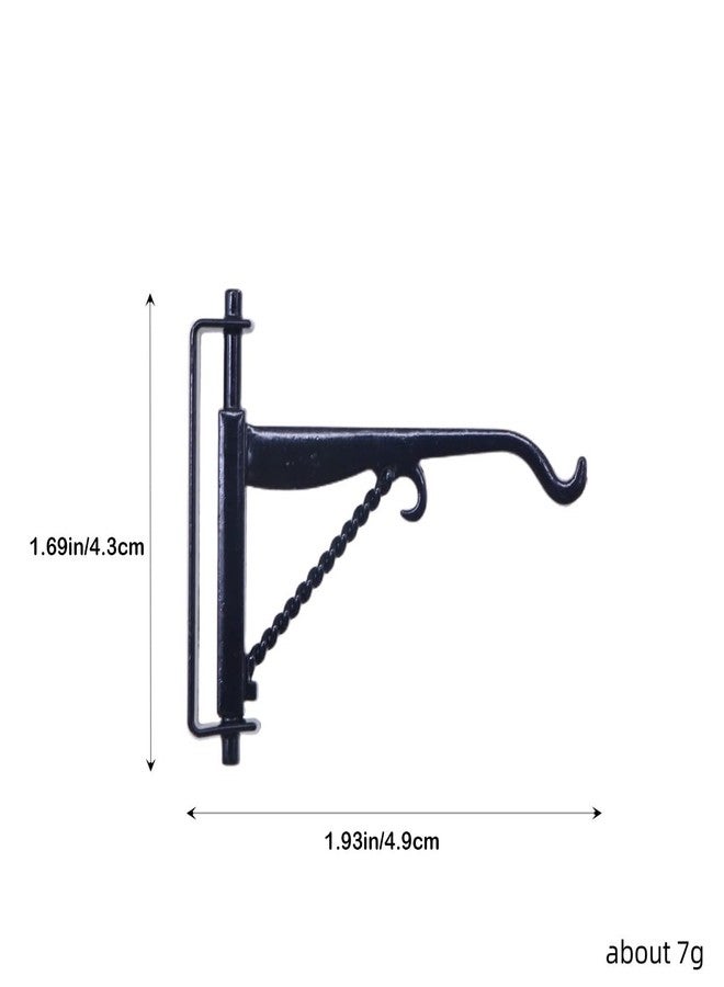 RillyRellow Miniature Metal Wall Bracket, 3PCS Dollhouse Plant Hanger Hook, Black, Miniature Wall Bracket, Dollhouse Decor - Image 3