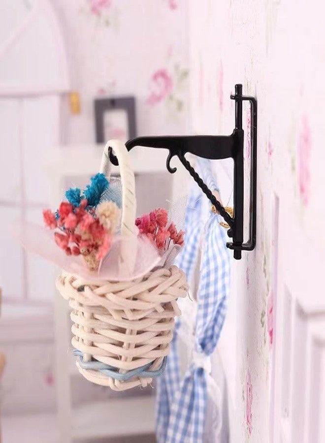 RillyRellow Miniature Metal Wall Bracket, 3PCS Dollhouse Plant Hanger Hook, Black, Miniature Wall Bracket, Dollhouse Decor - Image 4