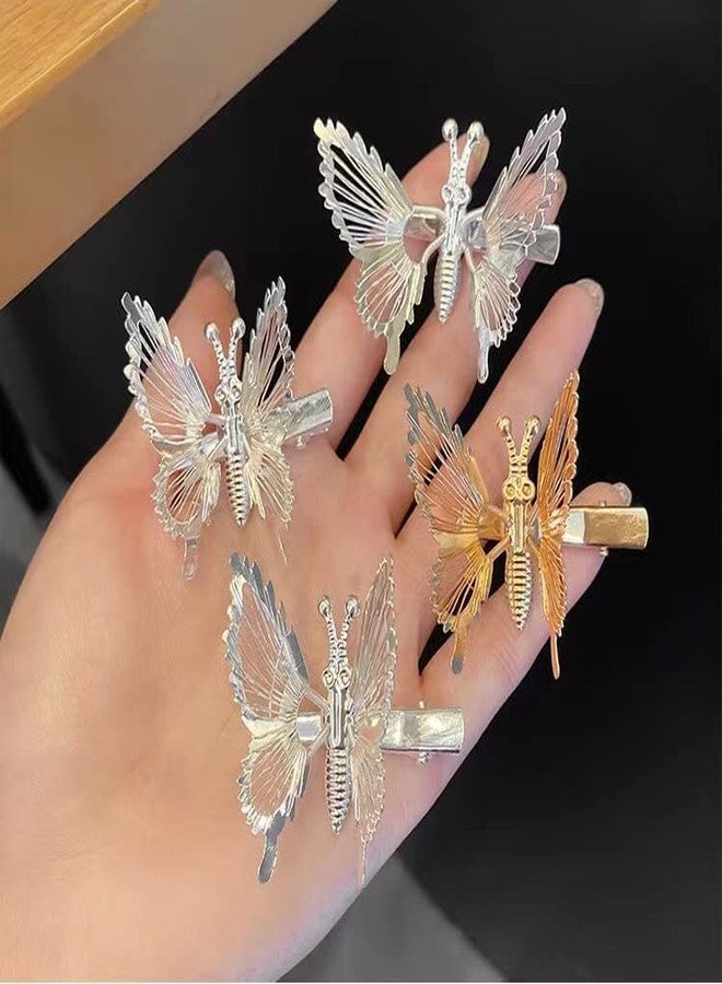 Cafurty 2PCS Silver Butterfly Hair Clips Moving Wings, Butterfly Clips Moving Wings, Hair Clips - Silver - Image 4