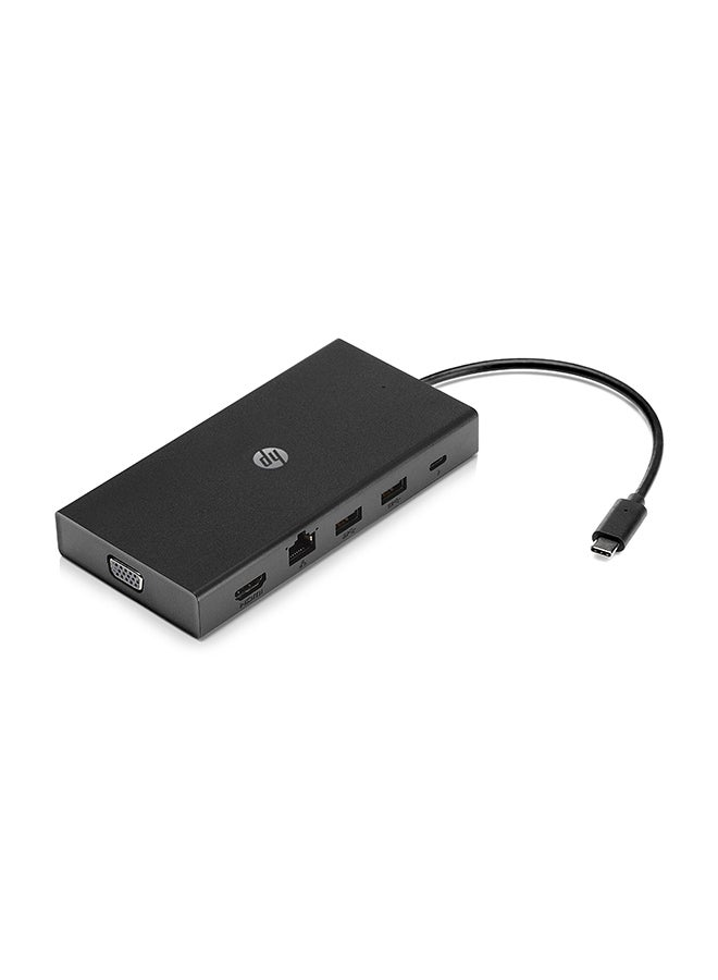 HP 11-In-1 Travel USB-C Multi Port Hub Black - Image 3
