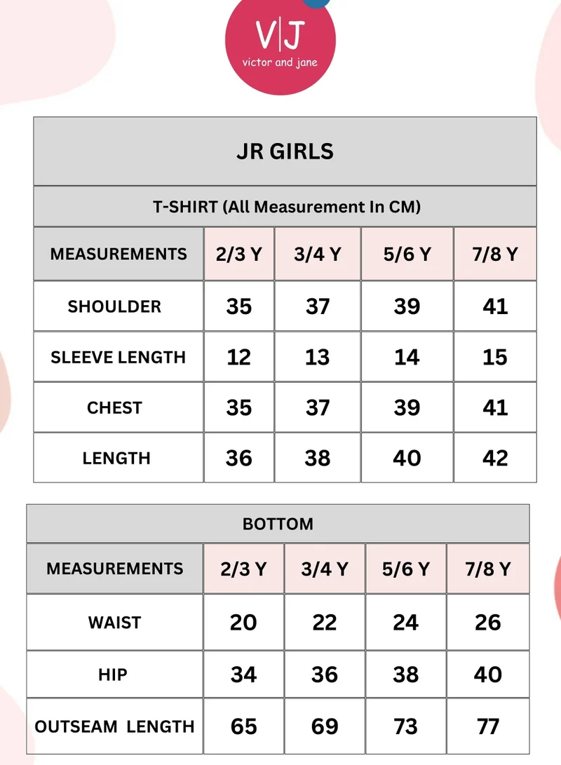 victor and jane Girls 2PC Set - Embellished Top With Matching Straight Pants