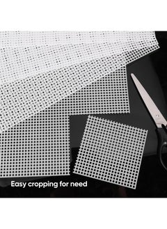 Pllieay 20 Pieces 7 Count Plastic Canvas Plastic Mesh Canvas Sheets For Embroidery Acrylic Yarn Crafting Knit And Crochet Projects(10.5 X 13.5 Inch)  - Image 5