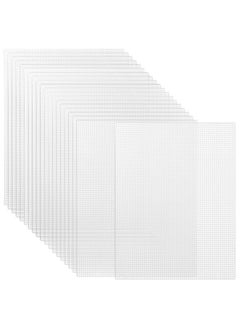 Pllieay 20 Pieces 7 Count Plastic Canvas Plastic Mesh Canvas Sheets For Embroidery Acrylic Yarn Crafting Knit And Crochet Projects(10.5 X 13.5 Inch)  - Image 1