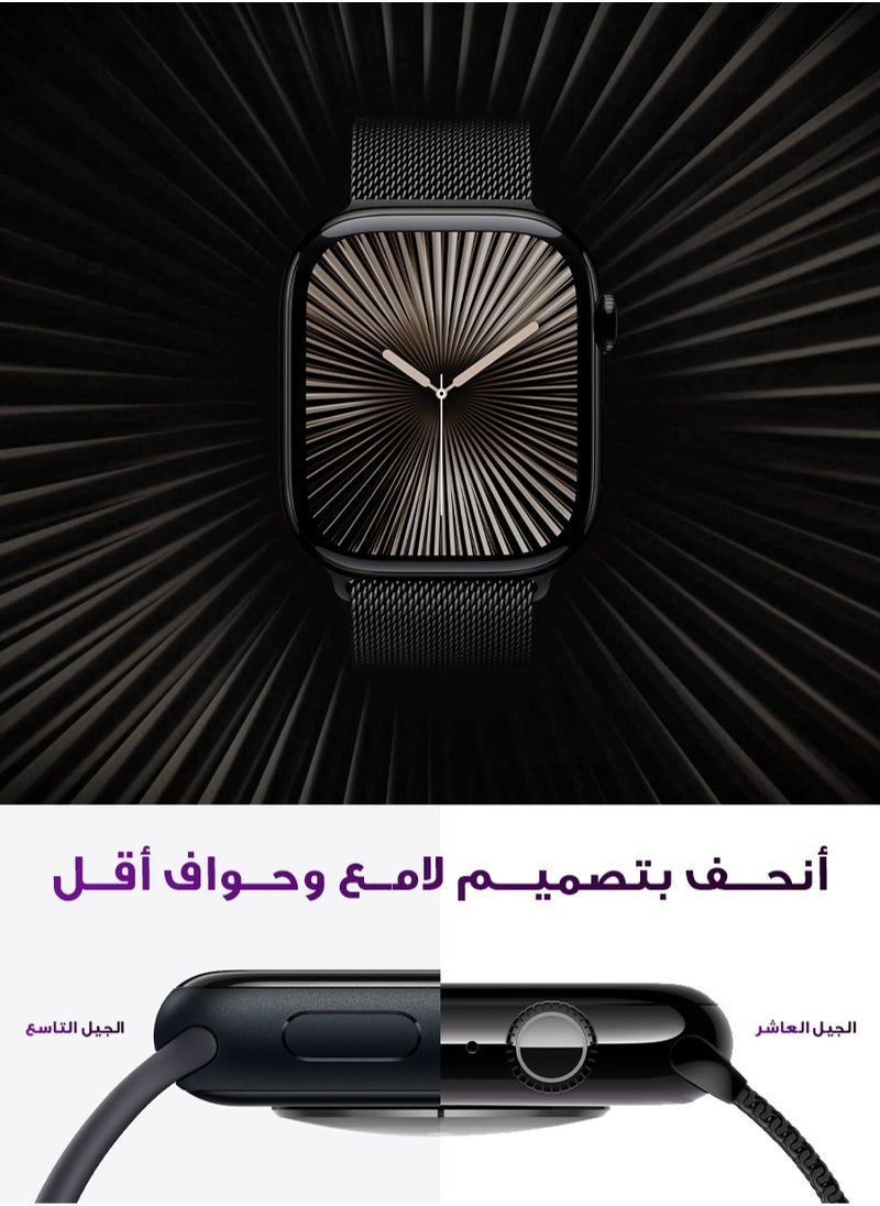 Urjwan - Smartwatch 10th Gen – Black, 46mm | AMOLED Ultra-Clear Display, Photo Display Feature, Exclusive App, “Remember You” instance messaging, Slimmer Design with Reduced Bezels, New Colors with Extra Strap, Call & Notification Support. - Image 1