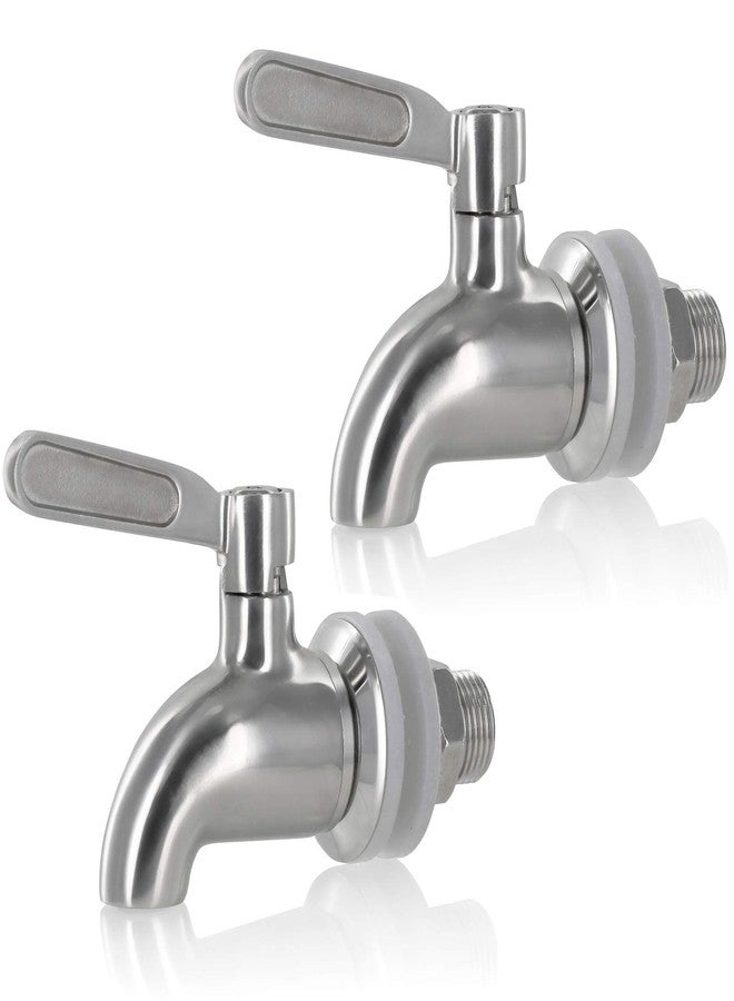 Estilo Stainless Steel Beverage Dispenser Replacement Spigot, 2 Pack | Drink Dispenser Spout | Tower Jug, Carafe, Dispenser Spigot | Hot&Cold Milk, Water, Pumpkin Juice, Lemonade, Sangria, Mimosa - Image 1