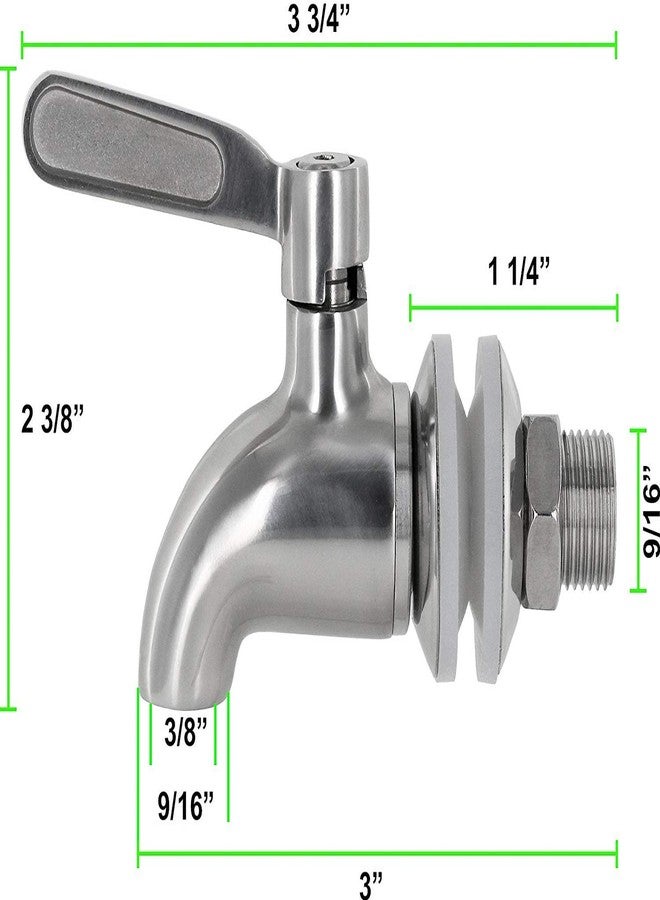 Estilo Stainless Steel Beverage Dispenser Replacement Spigot, 2 Pack | Drink Dispenser Spout | Tower Jug, Carafe, Dispenser Spigot | Hot&Cold Milk, Water, Pumpkin Juice, Lemonade, Sangria, Mimosa - Image 4