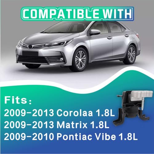 YBDDZH Engine Motor and Transmission Mount Kit Compatible with 2009-2013 Corolla 1.8L & 2009-2013 Matrix 1.8L & 2009-2010 Pontiac Vibe 1.8L Auto Transmission Repklace OE A62023 1PCS - Image 2