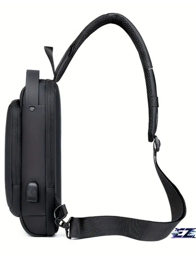 ELTRAZONE Waterproof Oxford Fabric Crossbody Bag with Password Lock – Anti-Theft Motorcycle Chest Pack for Men & Women – Ideal Gift for Valentine's Day, Father's Day, and Birthdays - Image 4