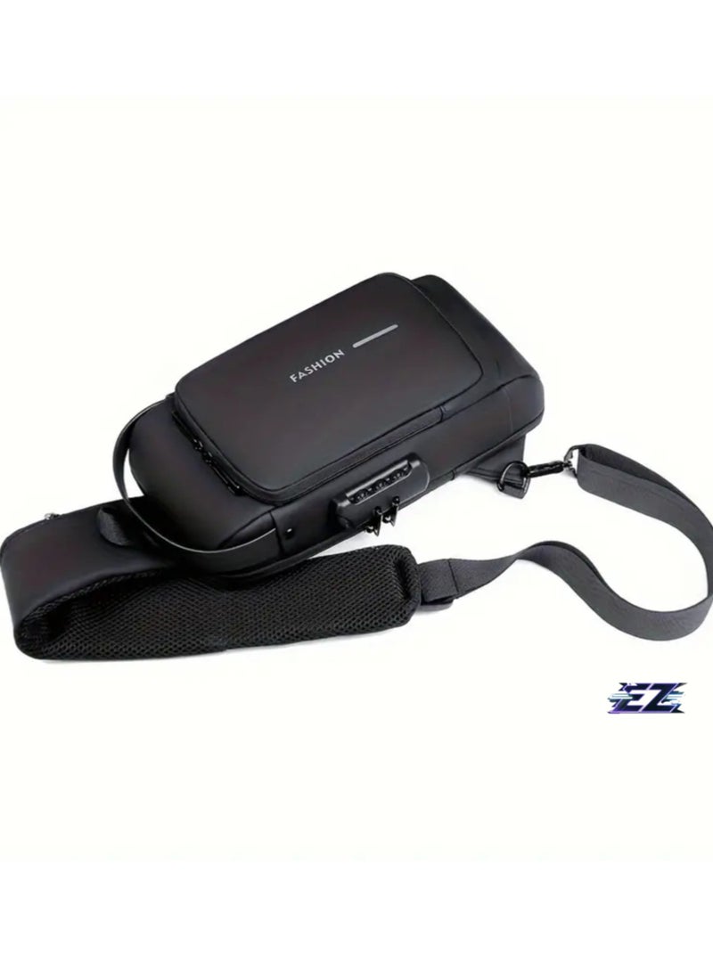 ELTRAZONE Waterproof Oxford Fabric Crossbody Bag with Password Lock – Anti-Theft Motorcycle Chest Pack for Men & Women – Ideal Gift for Valentine's Day, Father's Day, and Birthdays - Image 5