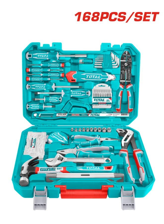 TOTAL Pack Of 168 Hand Tool Kit