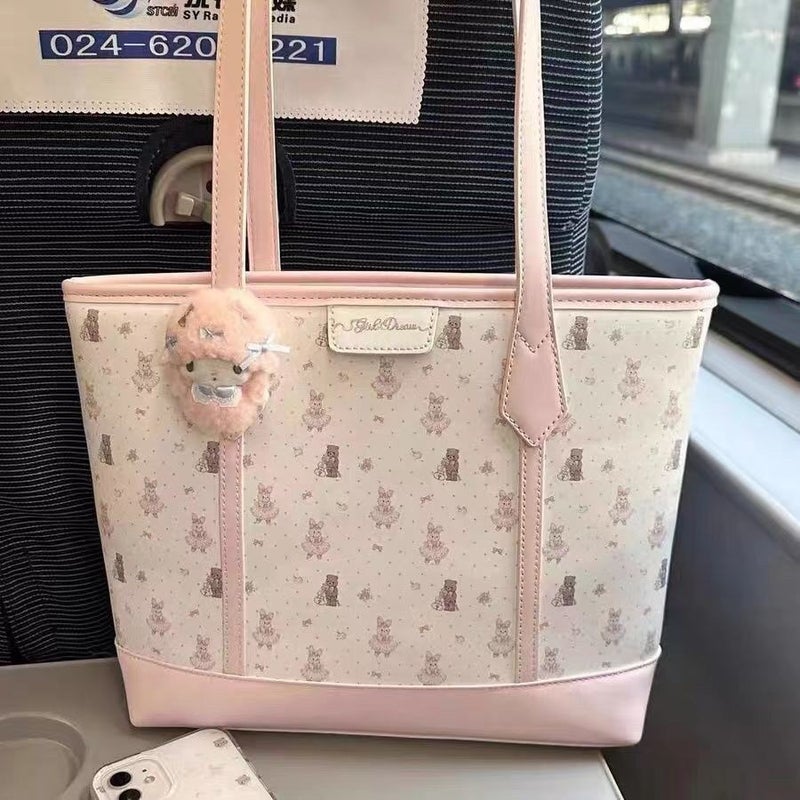 Women's Cartoon Print Large Shoulder Bag - Image 4