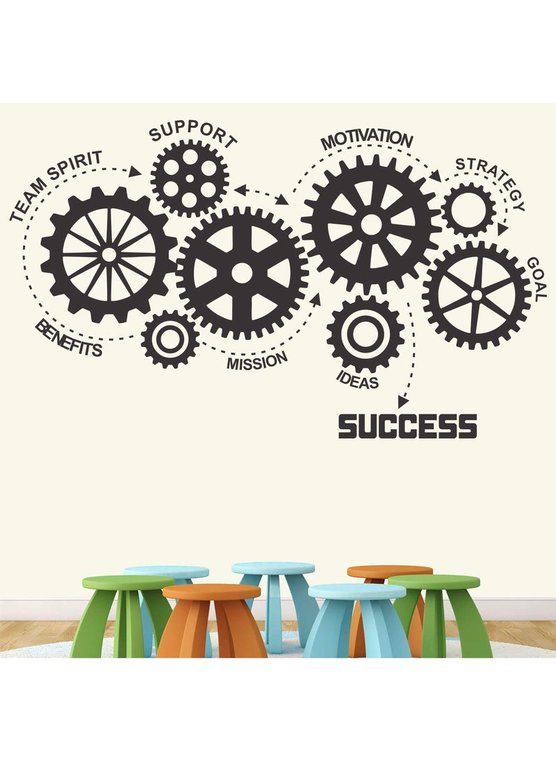 StickMe - StickMe 'Success - Idea - Team Work - Goal - Mission - Office - Inspirational - Motivational - Quotes - Wall Sticker' -SM800 (Multi Colour, Vinyl - 105cm X 65 cm) - Image 1