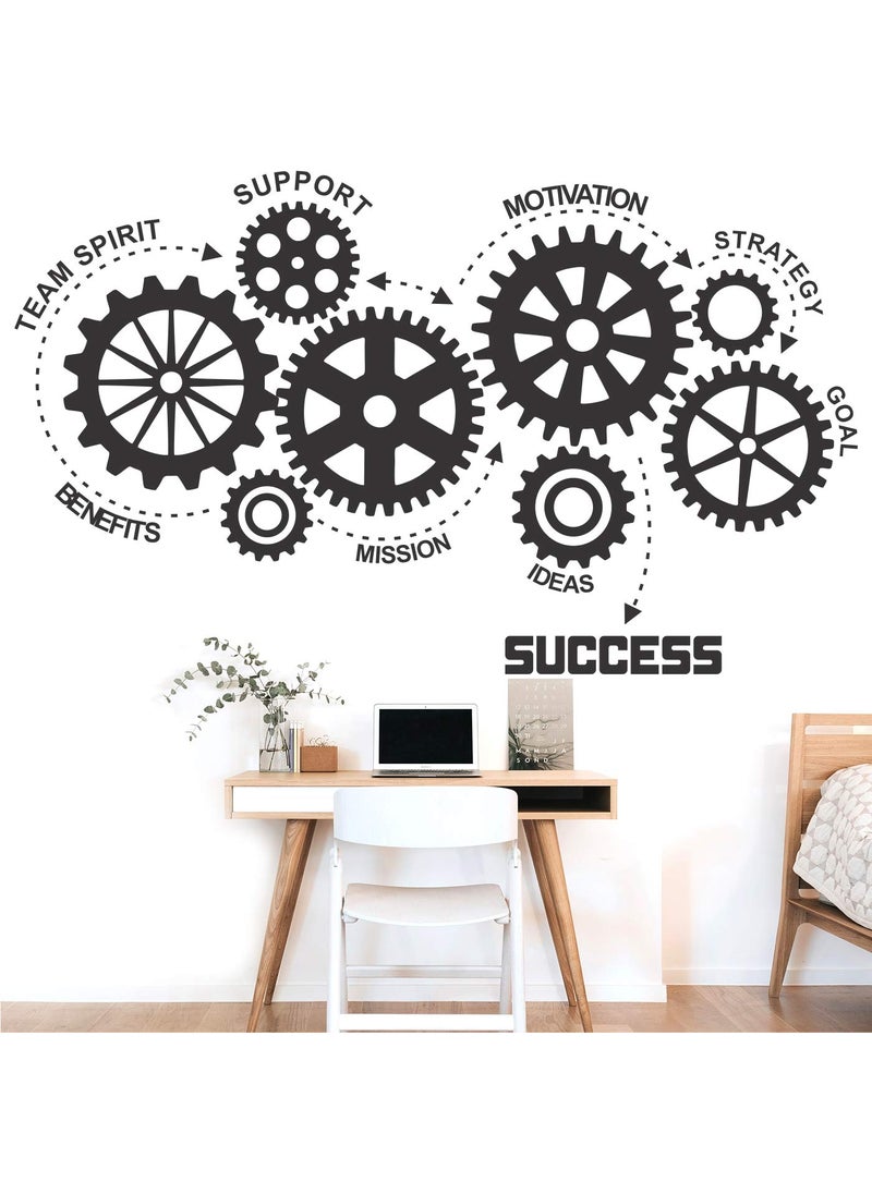 StickMe - StickMe 'Success - Idea - Team Work - Goal - Mission - Office - Inspirational - Motivational - Quotes - Wall Sticker' -SM800 (Multi Colour, Vinyl - 105cm X 65 cm) - Image 1