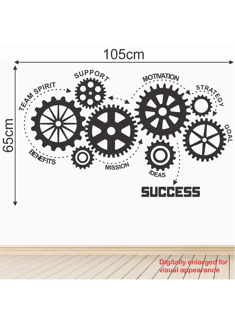 StickMe - StickMe 'Success - Idea - Team Work - Goal - Mission - Office - Inspirational - Motivational - Quotes - Wall Sticker' -SM800 (Multi Colour, Vinyl - 105cm X 65 cm) - Image 1