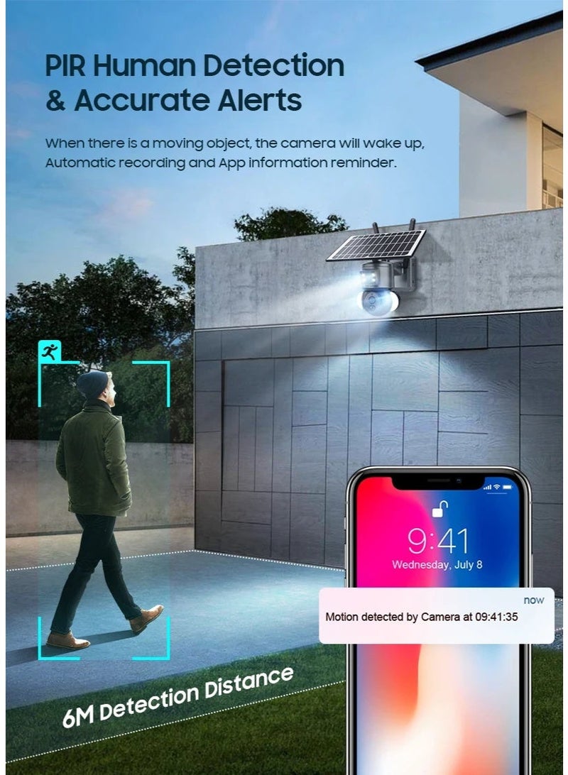 SUPER 5 4K 8MP Solar Camera 4G Sim Card Outdoor Dual Lens IP Camera PIR Color Night Vision IP66 CCTV Camera - Image 5