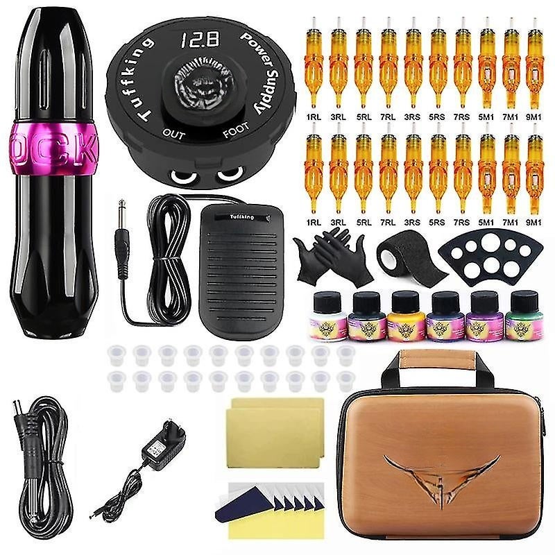 Tattoo Machine Kit - Tattoo Kit With Rotary Tattoo Machine Colour: Purple suit - Image 1