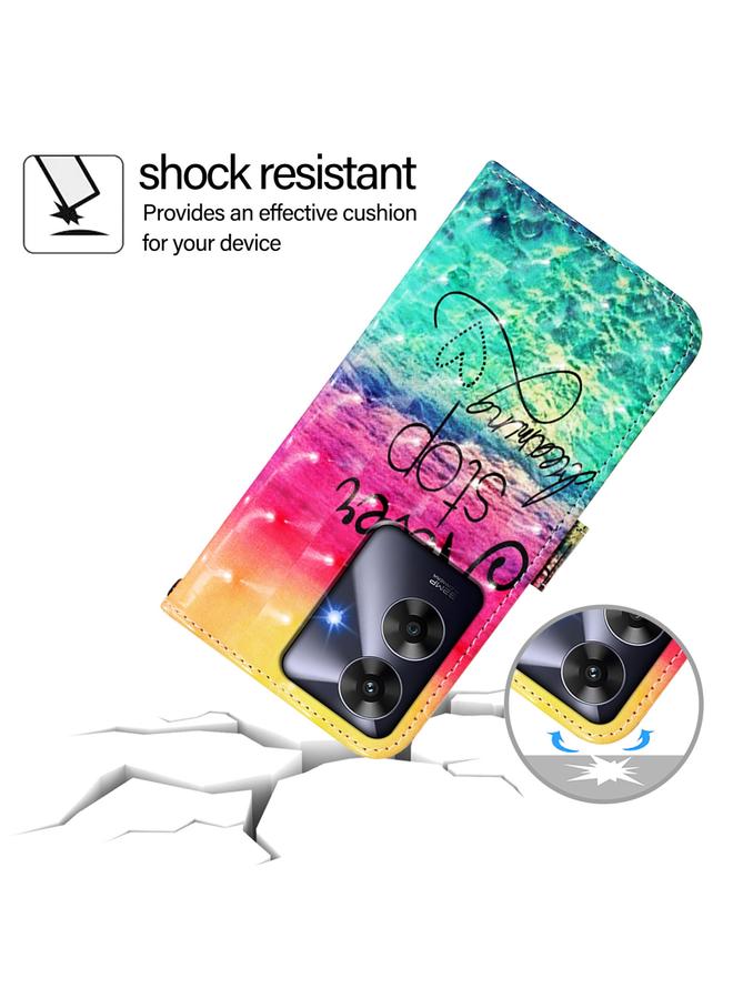 S-TOP Case For Realme Note 60 4G Global 3D Painting Horizontal Flip Leather Phone Case - Image 5