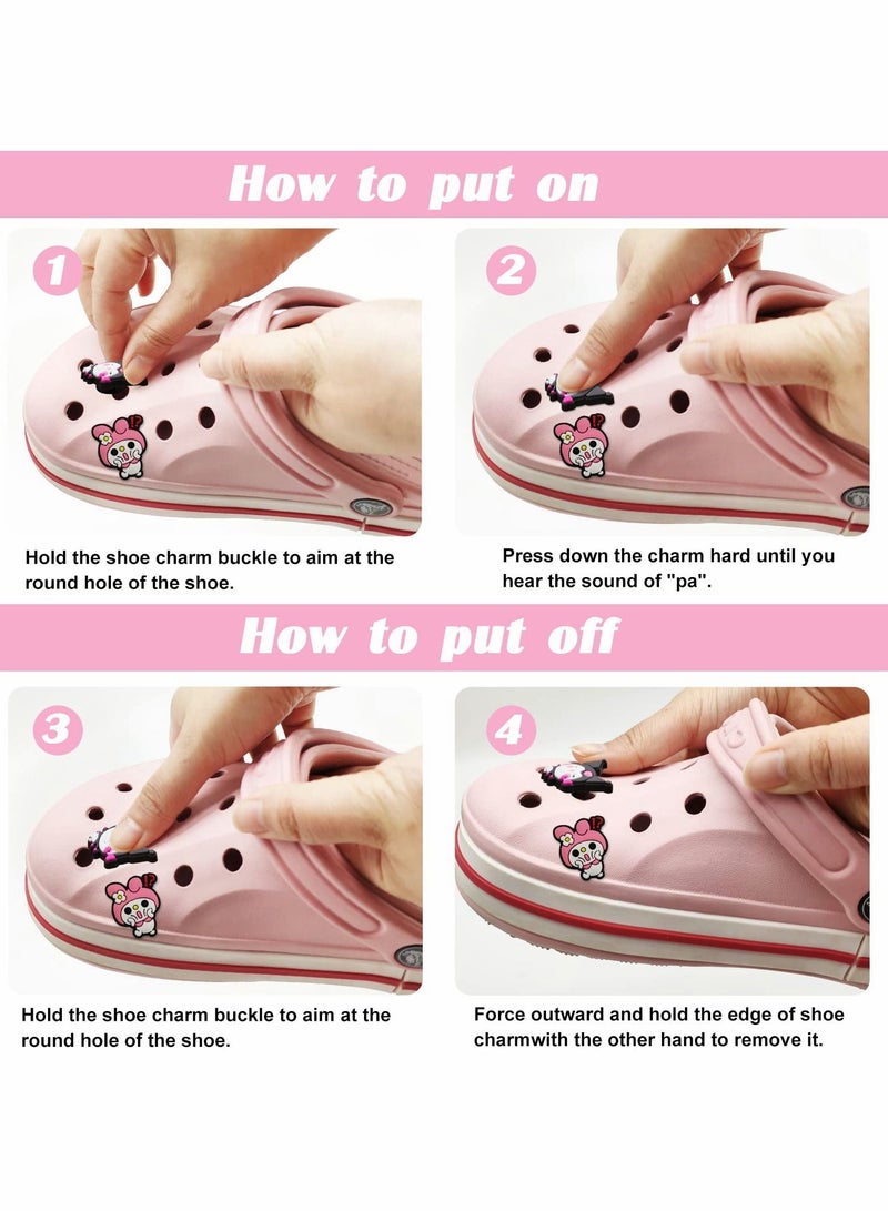 Shoe Decoration Charms 18 Pcs Crocs Charm for Hole Hole Shoe Buckle Party Favors ​Mini Charm Bracelet Wristband Decoration for Men Women Kid - Image 5