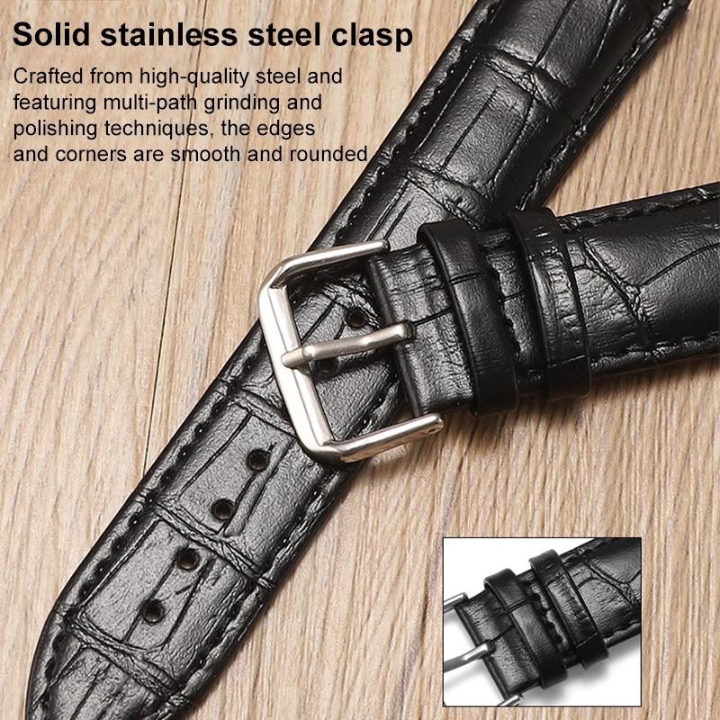 erorex For Huawei Watch Fit 4 Pro / Fit 4 / Fit 3 20Mm Bamboo Texture Pin Buckle Leather Watch Band(Black) - Image 4