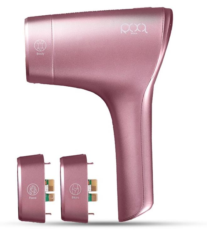 روكسا جهاز روكسا لإزالة الشعر بالليزر IPL (اللون الوردي) - تقنية ذكية بمليون ومضة، عدسات للوجه والبكيني، تبريد بالثلج، نتائج تدوم طويلاً - Image 1