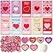 Gilprop 50 Set Valentines Cards with Heart Erasers Bulk Mini Heart Erasers for Party Favor Gifts Office Exchange Prize Valentines Sweet Greeting Cards - Image 2